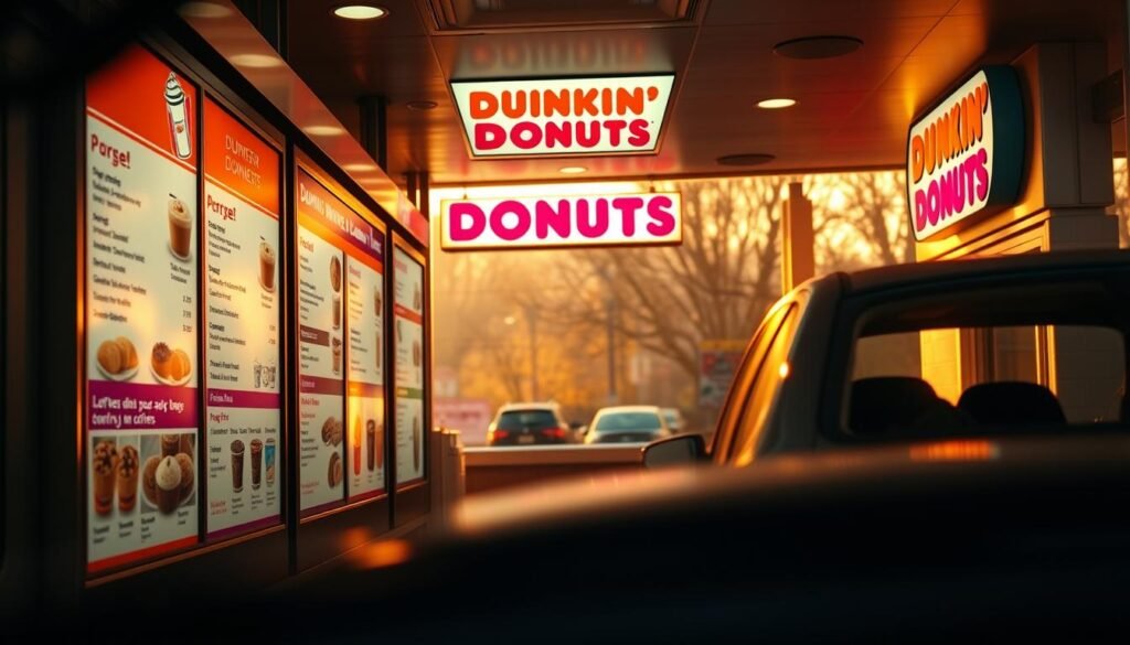 dunkin donuts drive thru coffee options